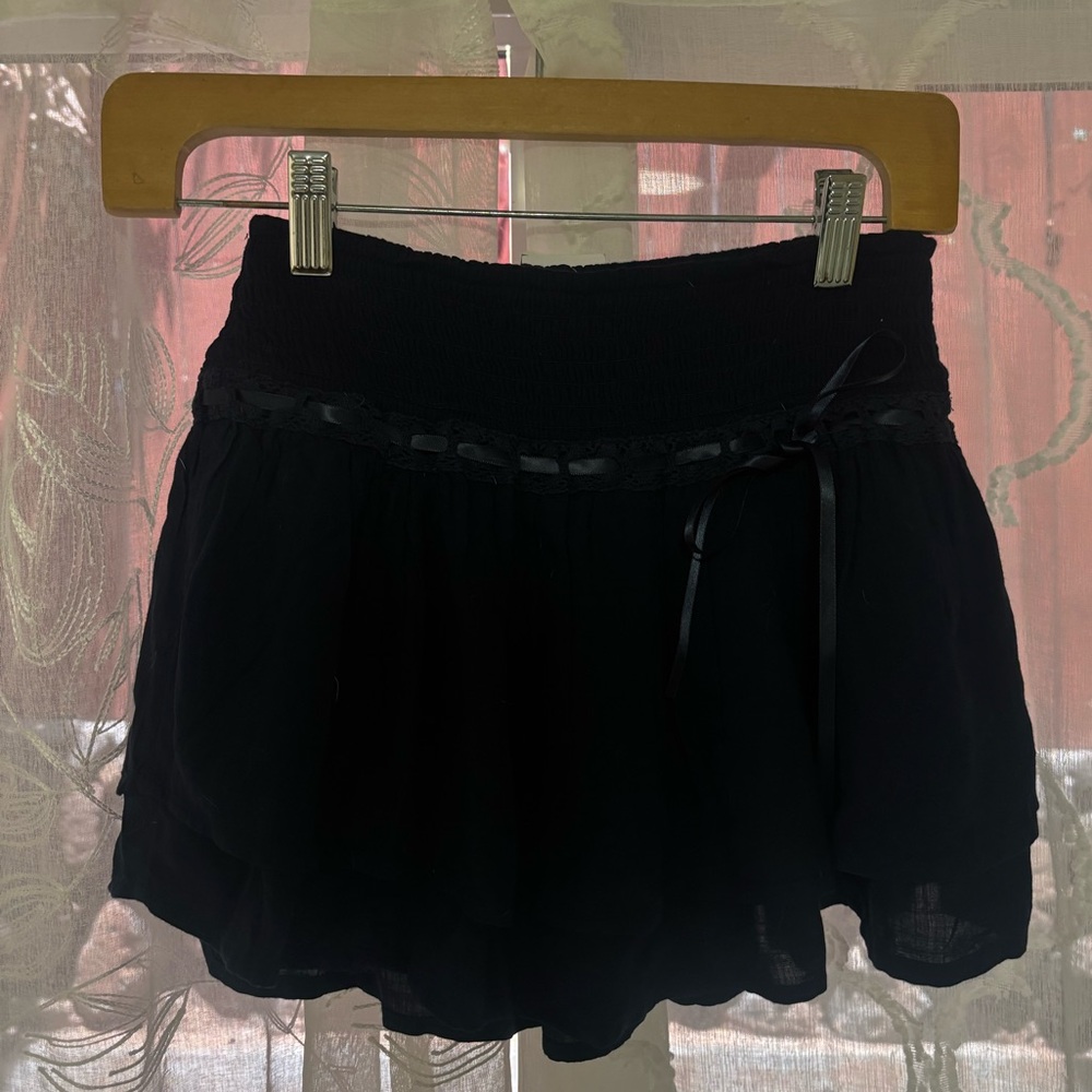 Hollister Ruffle String Tie Skirt